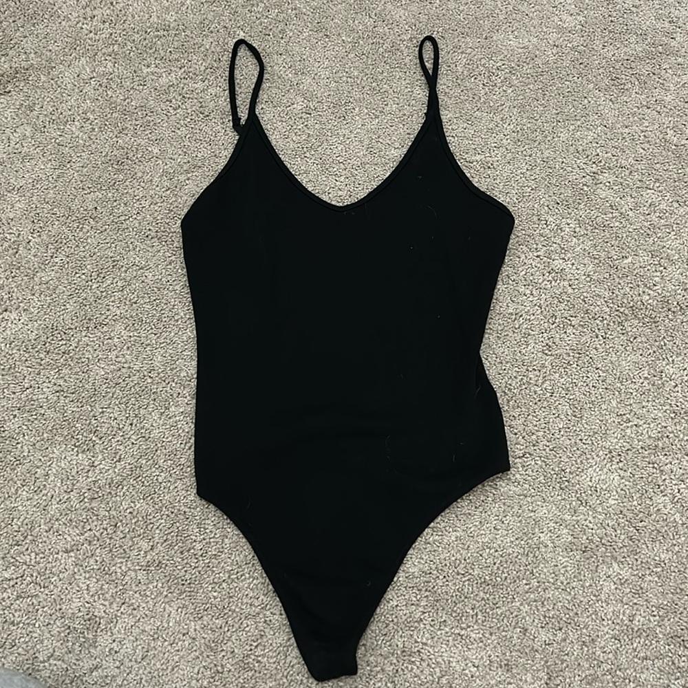 Sunday best thong black body suit
